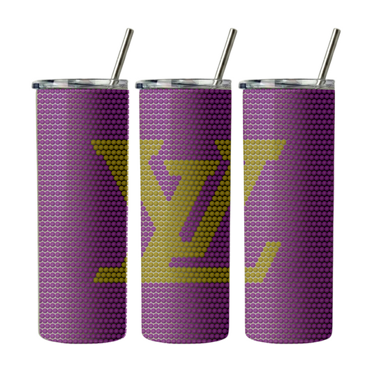 Purple & Gold LV Rhinestone Template (4mm)