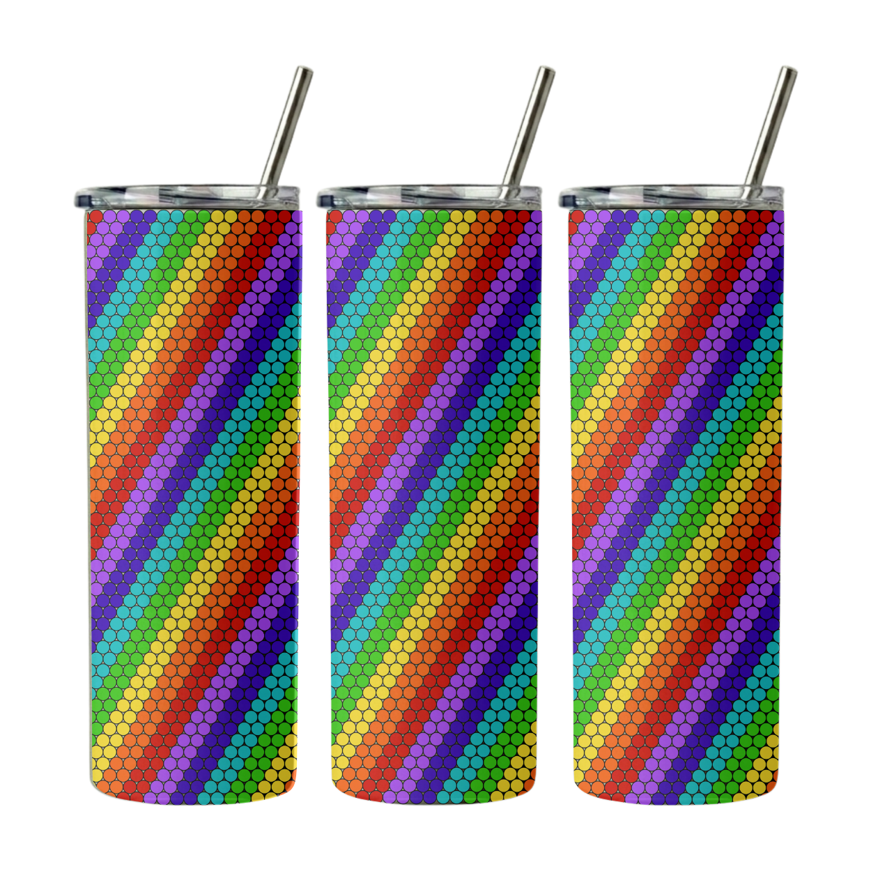 5mm 20oz Rainbow Rhinestone Template