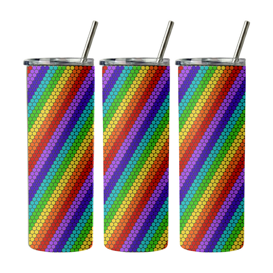 5mm 20oz Rainbow Rhinestone Template